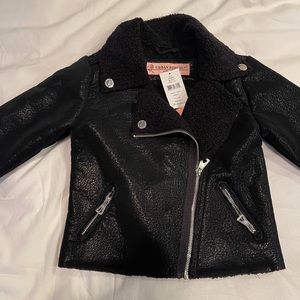 Faux shearling moto jacket, brand new!